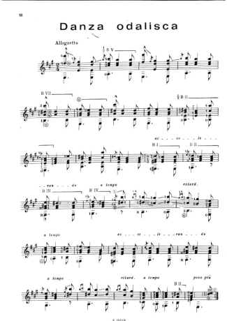 Francisco Tárrega  score for Acoustic Guitar