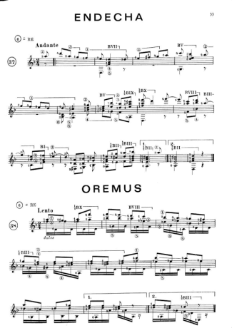 Francisco Tárrega Endecha Oremus score for Acoustic Guitar