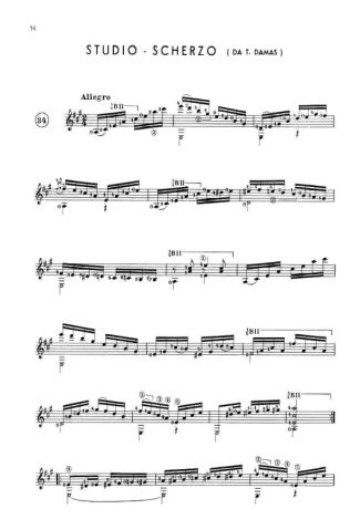 Francisco Tárrega Studio Scherzo score for Acoustic Guitar