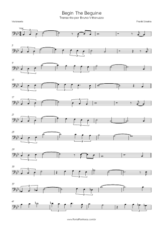 Frank Sinatra Begin The Beguine score for Cello