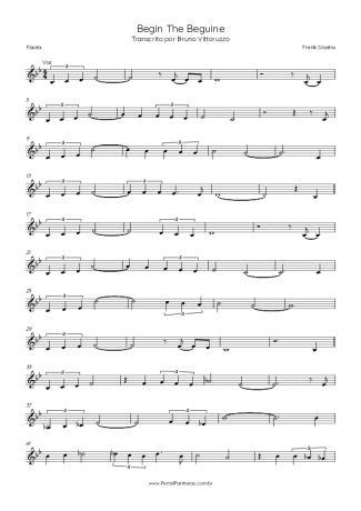 Frank Sinatra Begin The Beguine score for Flute
