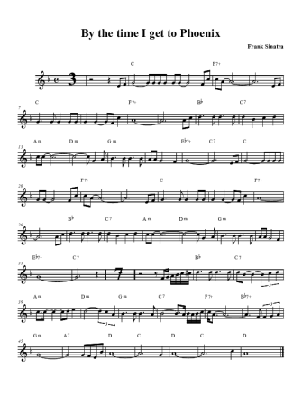 Frank Sinatra  score for Tenor Saxophone Soprano (Bb)