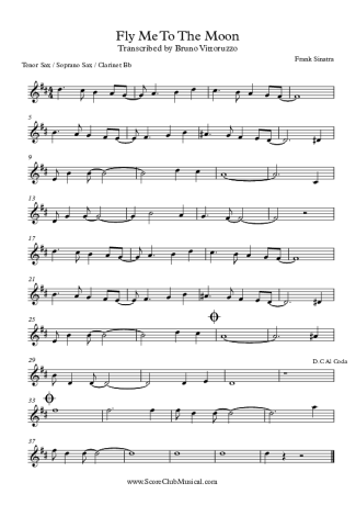 Frank Sinatra  score for Tenor Saxophone Soprano (Bb)