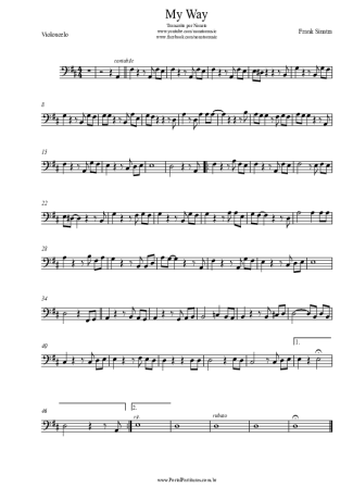 Frank Sinatra  score for Cello