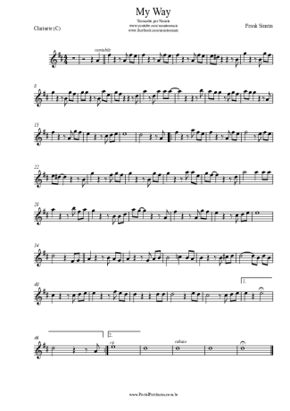 Frank Sinatra  score for Clarinet (C)