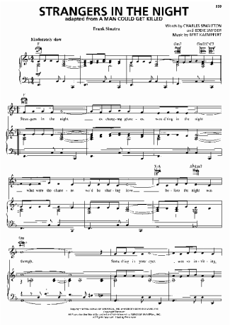 Frank Sinatra  score for Piano