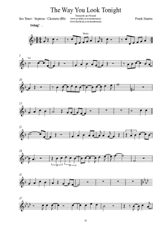 Frank Sinatra  score for Tenor Saxophone Soprano (Bb)