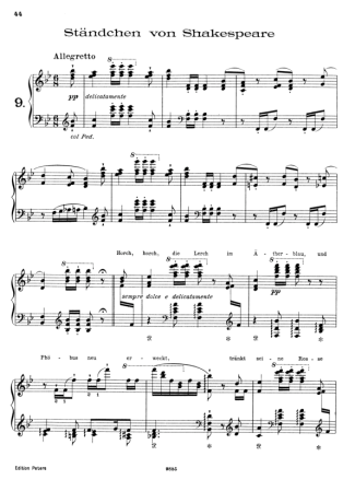 Franz Liszt 12 Lieder Von Franz Schubert Nº09 S.558 score for Piano