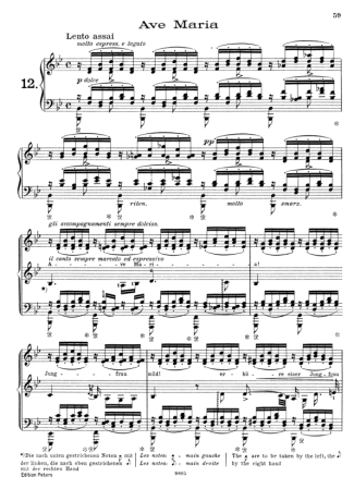 Franz Liszt  score for Piano