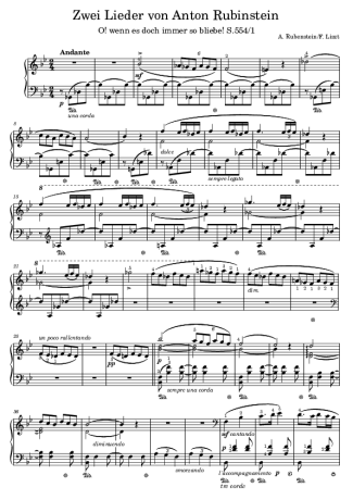 Franz Liszt  score for Piano