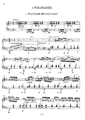 Franz Liszt 2 Polonaises S.223 score for Piano