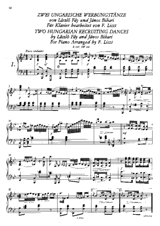 Franz Liszt  score for Piano