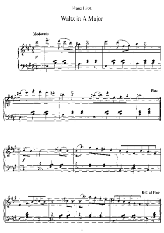 Franz Liszt  score for Piano