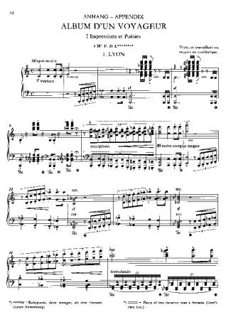 Franz Liszt  score for Piano