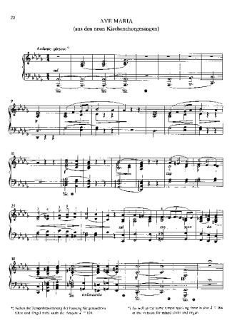 Franz Liszt Ave Maria II S.38 score for Piano