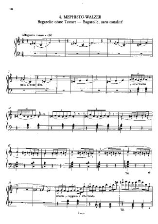 Franz Liszt  score for Piano