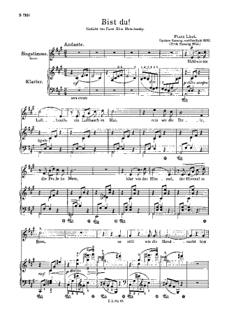 Franz Liszt  score for Piano