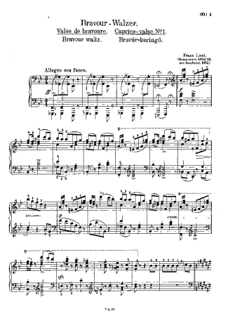 Franz Liszt  score for Piano