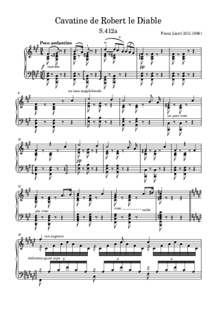 Franz Liszt  score for Piano