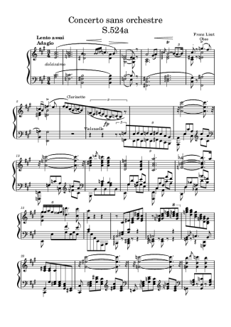 Franz Liszt  score for Piano