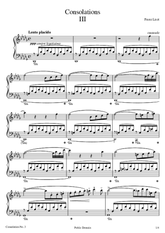 Franz Liszt  score for Piano