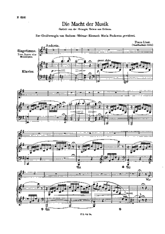 Franz Liszt  score for Piano