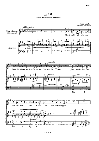 Franz Liszt  score for Piano