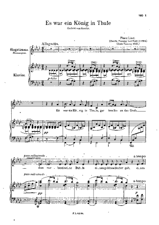 Franz Liszt  score for Piano