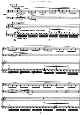 Franz Liszt Études D´exécution Transcendante D´après Paganini S.140 (Etude 1) score for Piano