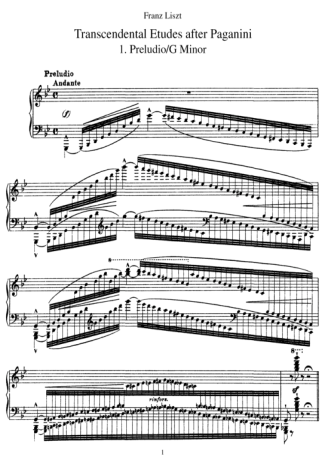 Franz Liszt  score for Piano