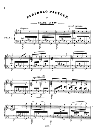 Franz Liszt  score for Piano