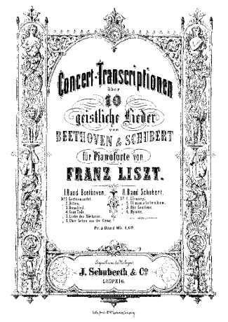 Franz Liszt  score for Piano