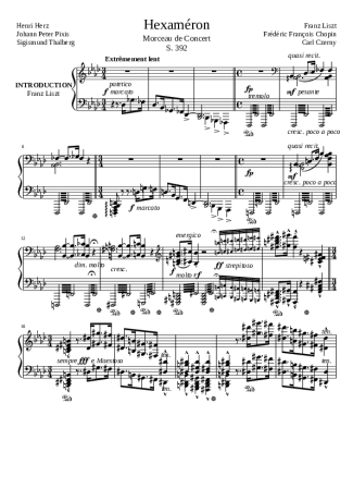 Franz Liszt  score for Piano