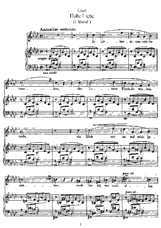 Franz Liszt  score for Piano