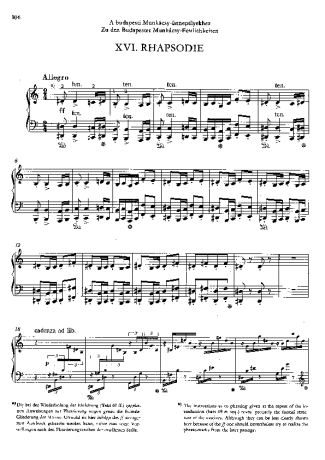 Franz Liszt  score for Piano