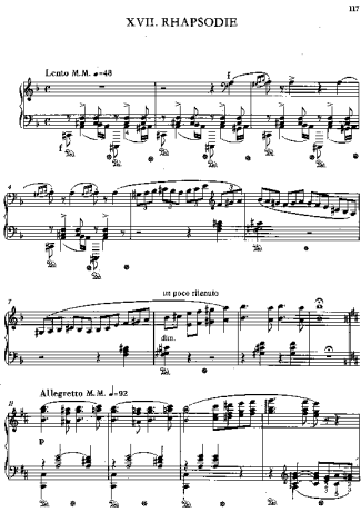 Franz Liszt  score for Piano