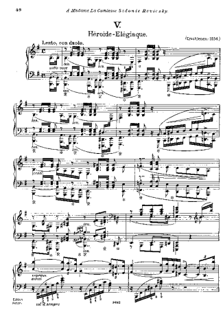 Franz Liszt  score for Piano