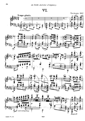 Franz Liszt  score for Piano