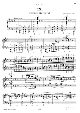 Franz Liszt  score for Piano