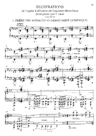 Franz Liszt  score for Piano