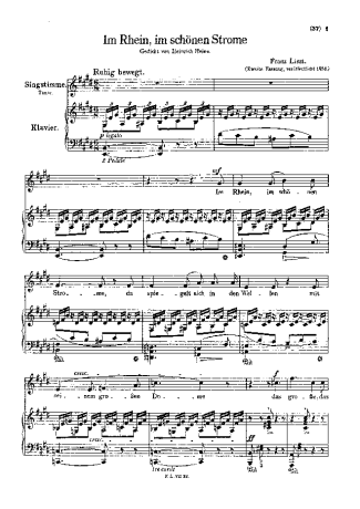 Franz Liszt  score for Piano