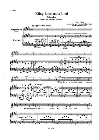 Franz Liszt  score for Piano