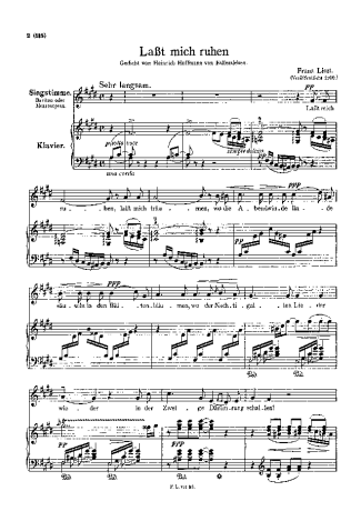 Franz Liszt  score for Piano