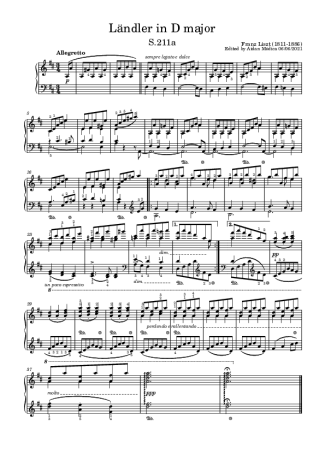 Franz Liszt  score for Piano