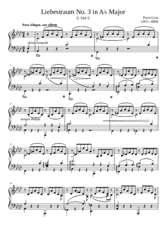 Franz Liszt  score for Piano