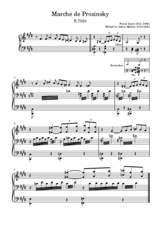 Franz Liszt  score for Piano