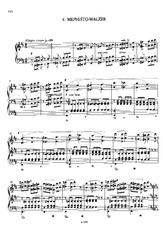 Franz Liszt  score for Piano