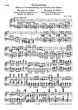 Franz Liszt  score for Piano