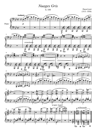 Franz Liszt  score for Piano