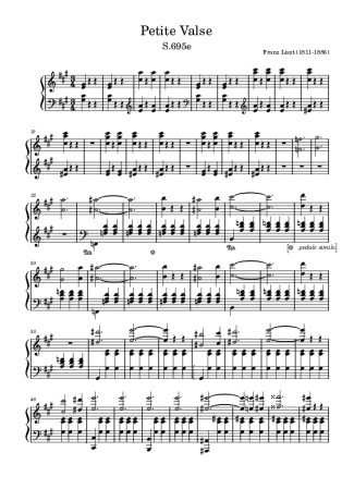 Franz Liszt  score for Piano